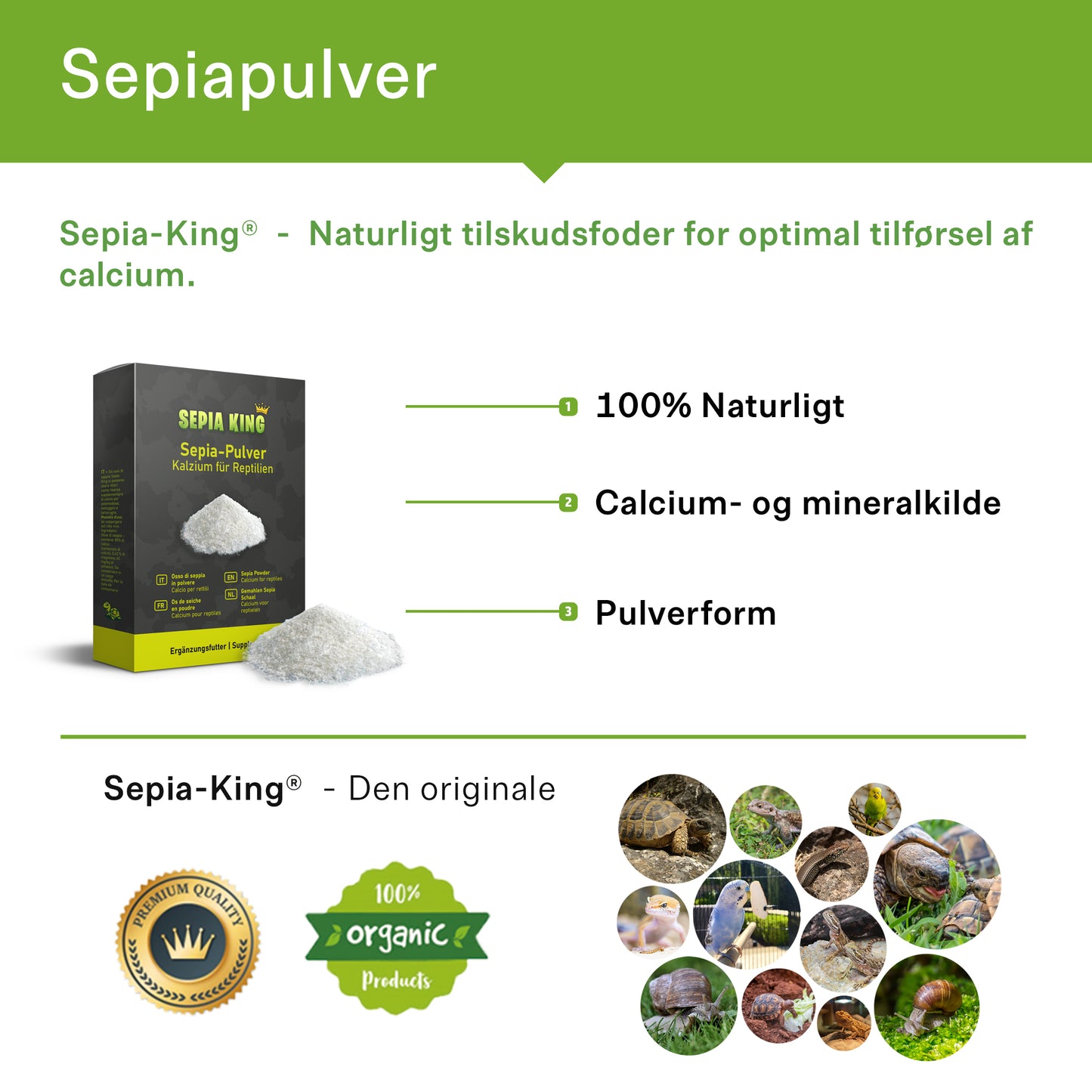 Sepiapulver indhold